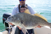 Catching Drum on Fat Cat Fishing Charters